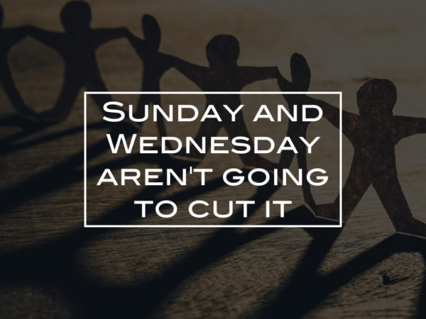 Sunday and Wednesday aren’t going to cut it