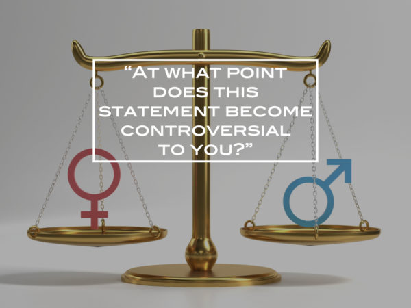 At what point does this statement become controversial to you?