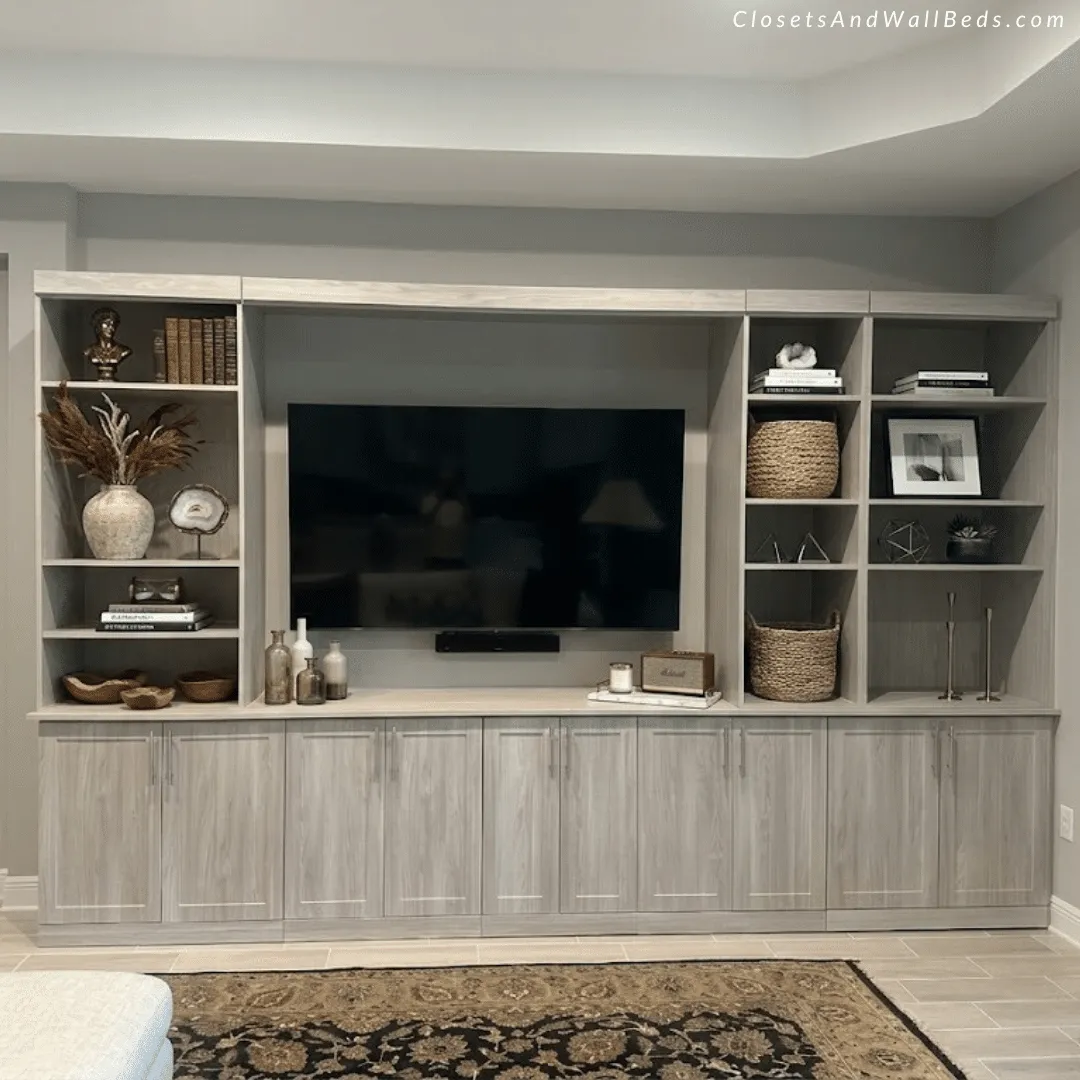 Warm gray wall unit