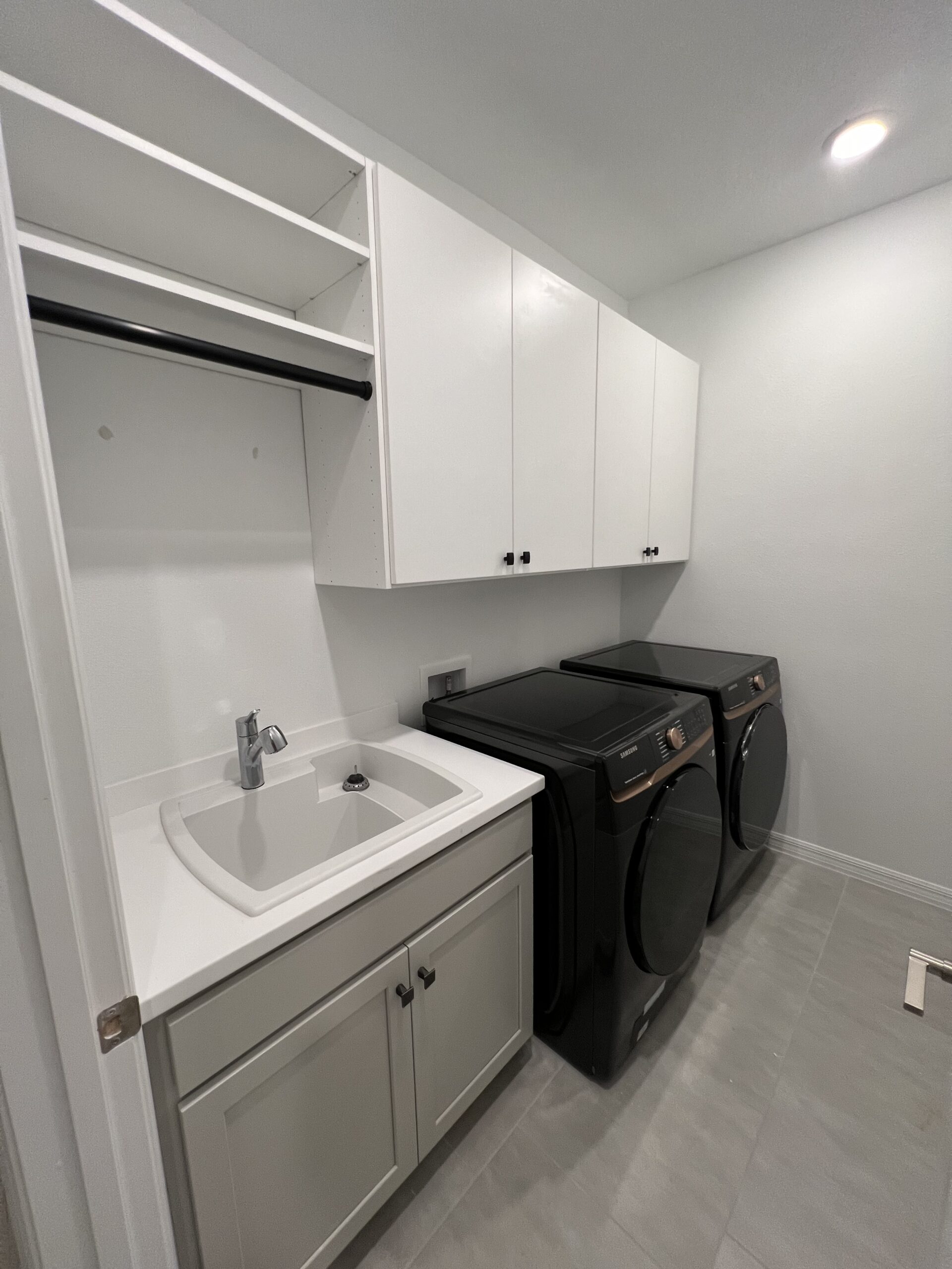 Laundry room cabinets flat contemporary